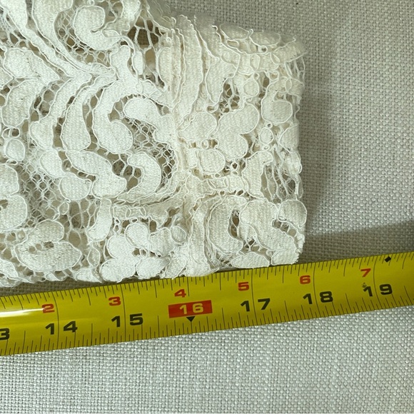 ZARA Cream Ivory Lace Button Down Polo Jacket size XS - Picture 11 of 11